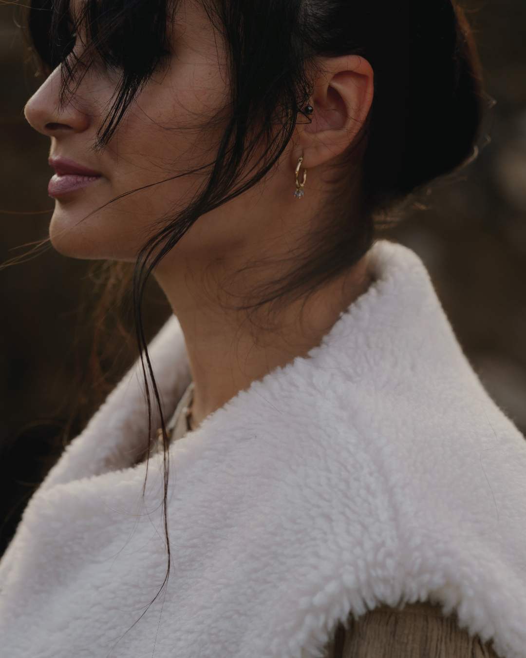 Gilet sans manches effet laine - Blanc thumbnail 4