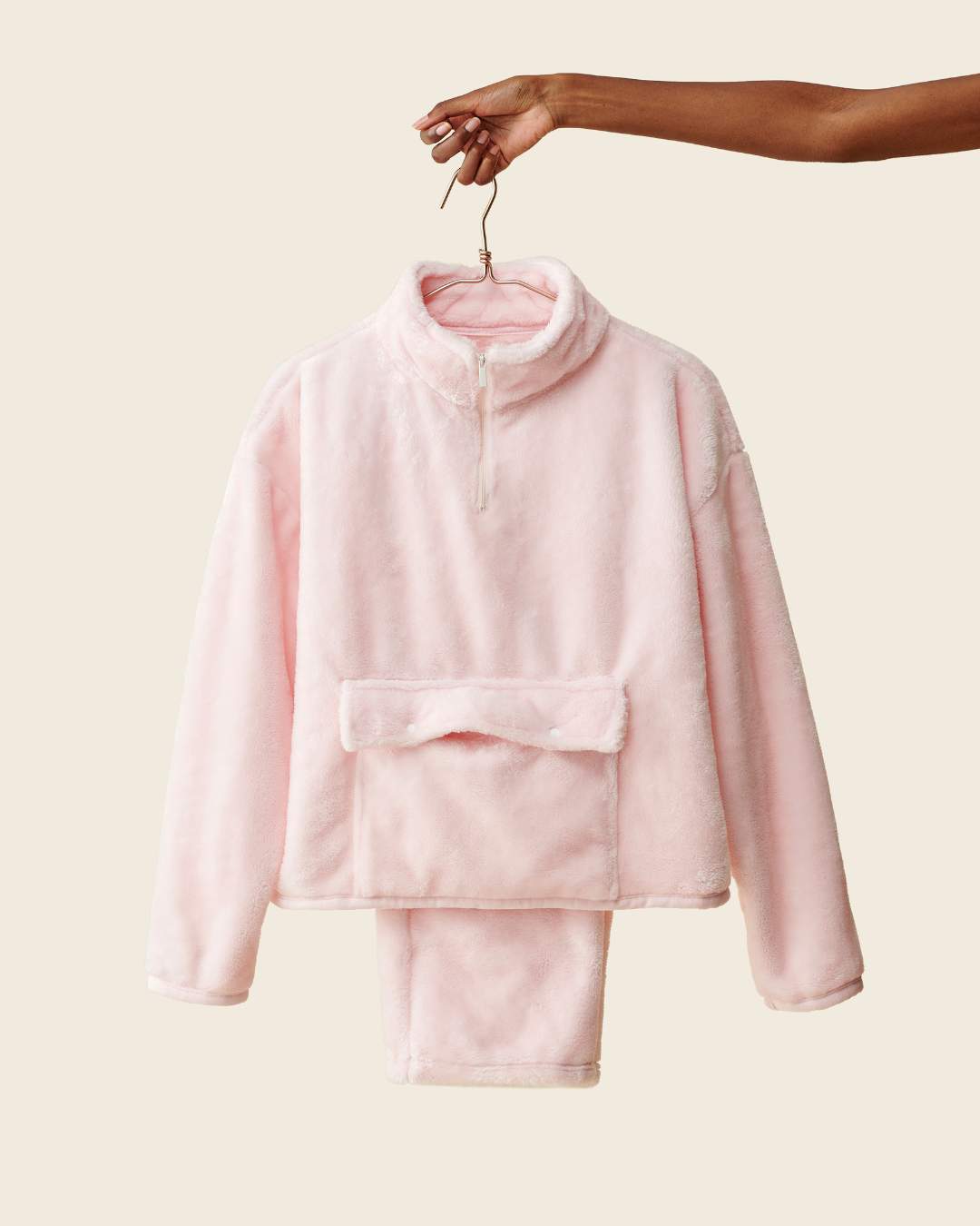 Pyjama polaire rose thumbnail 2