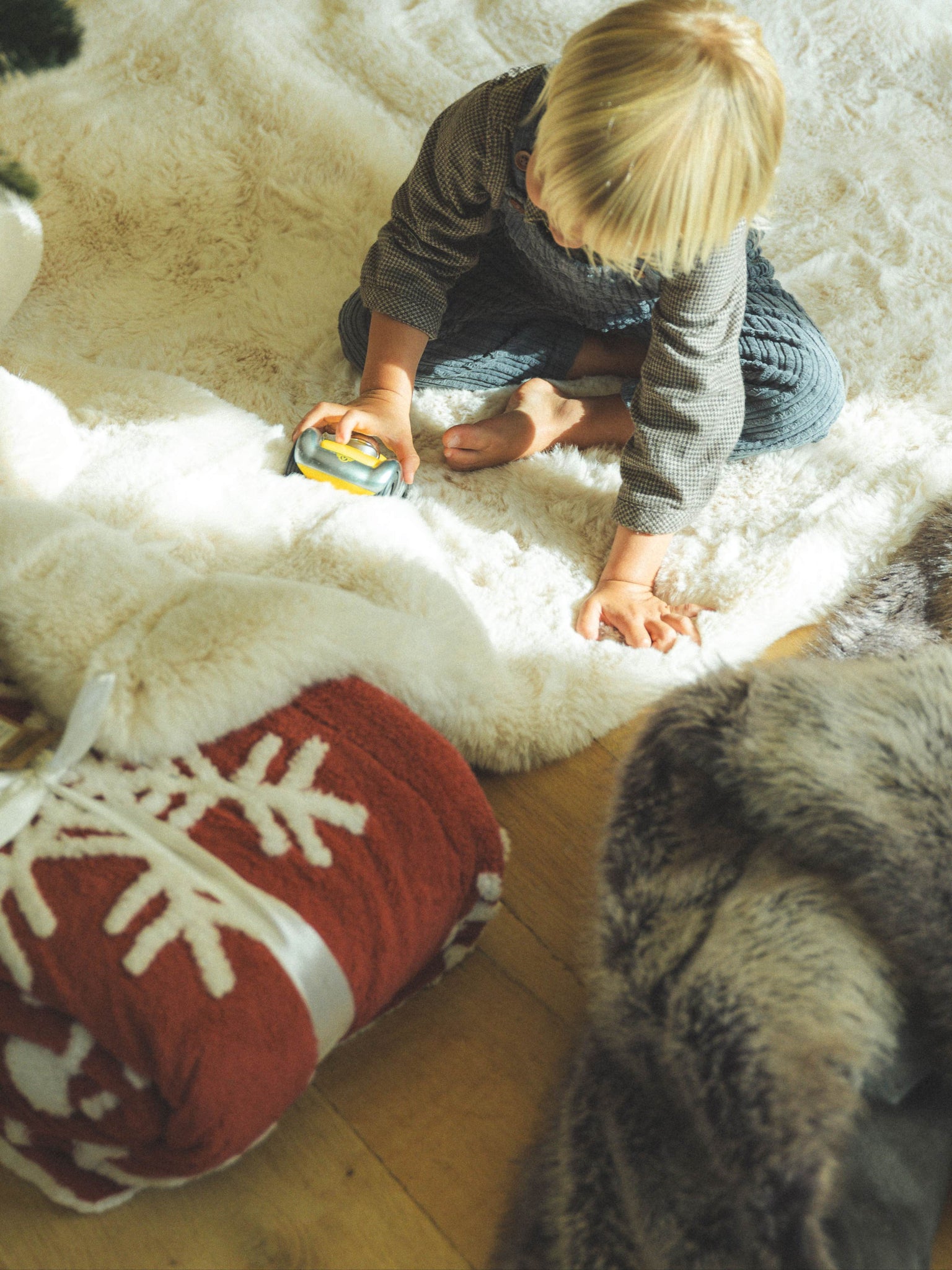 Plaid Cocoon des neiges - Rouge thumbnail 2