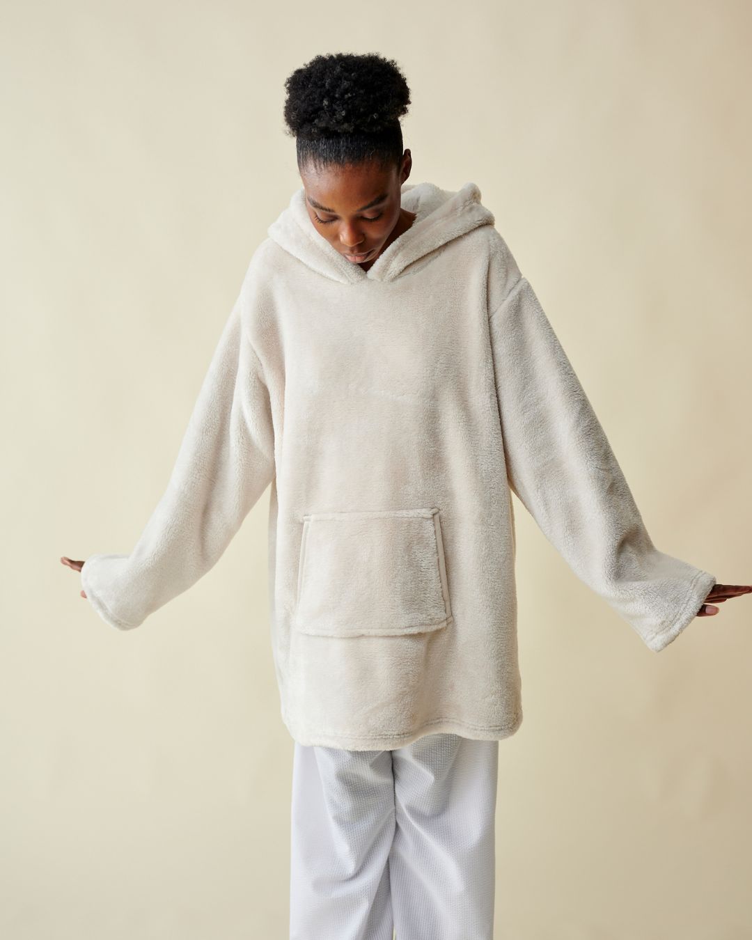 Pull plaid Crème thumbnail 3