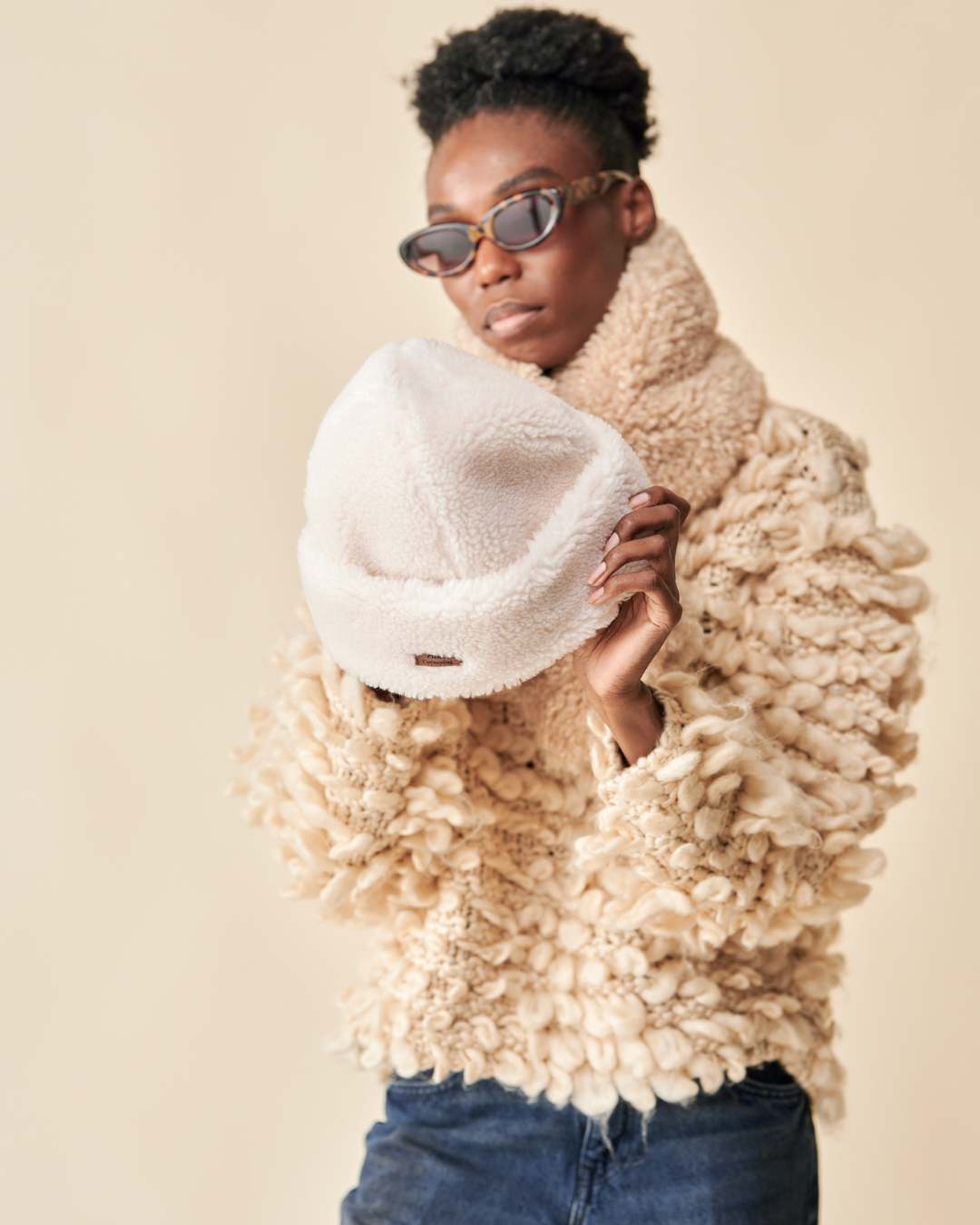 Bonnet laine - Blanc thumbnail 3