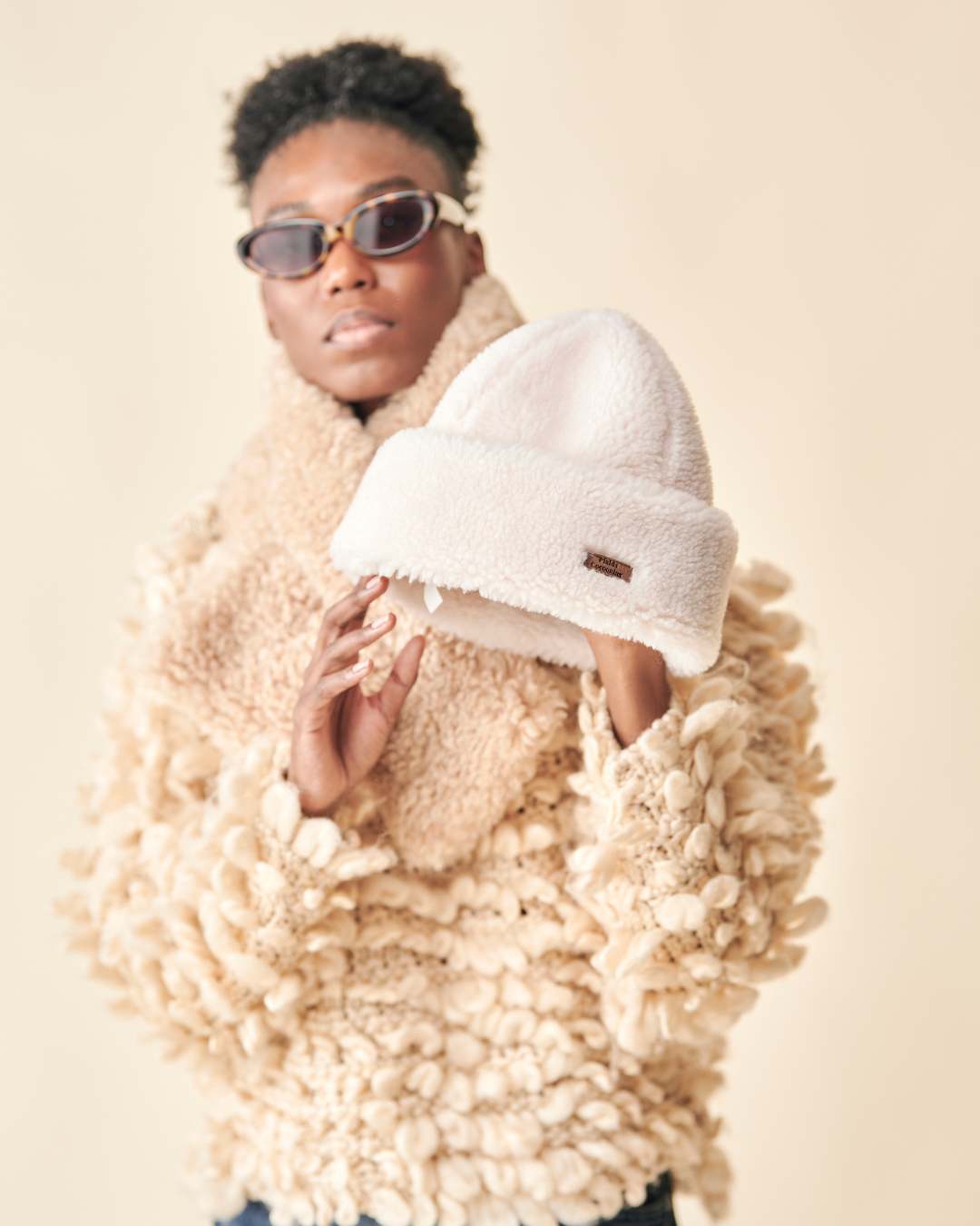 Bonnet laine - Blanc thumbnail 4