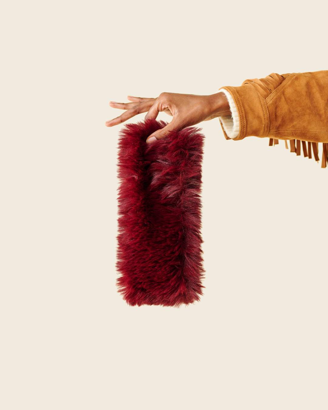 Bandeau Fourrure - Bordeaux thumbnail 2