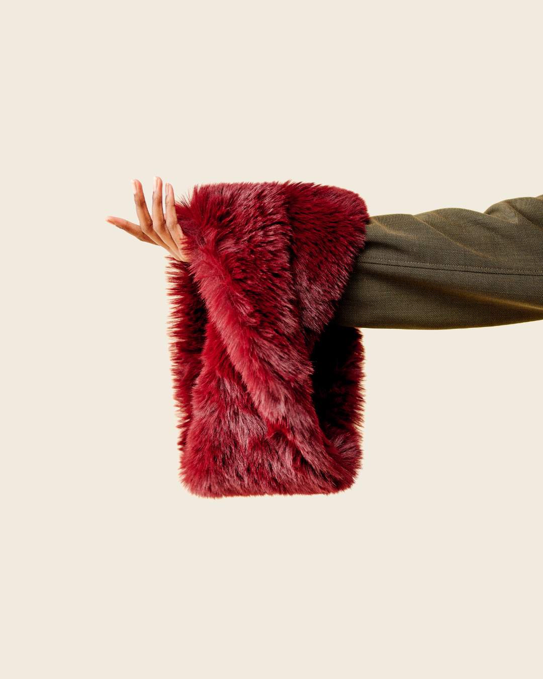 Tour de cou Fausse fourrure - Bordeaux thumbnail 2