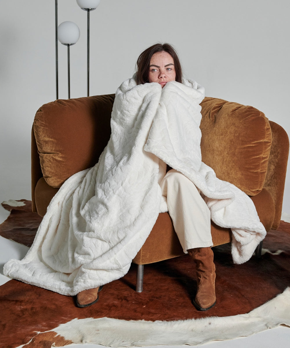 Plaid Ours Polaire blanc thumbnail 4