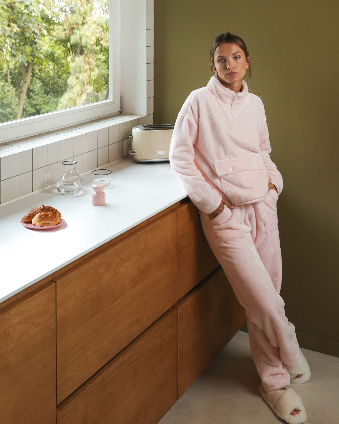 Pyjama polaire rose thumbnail 6