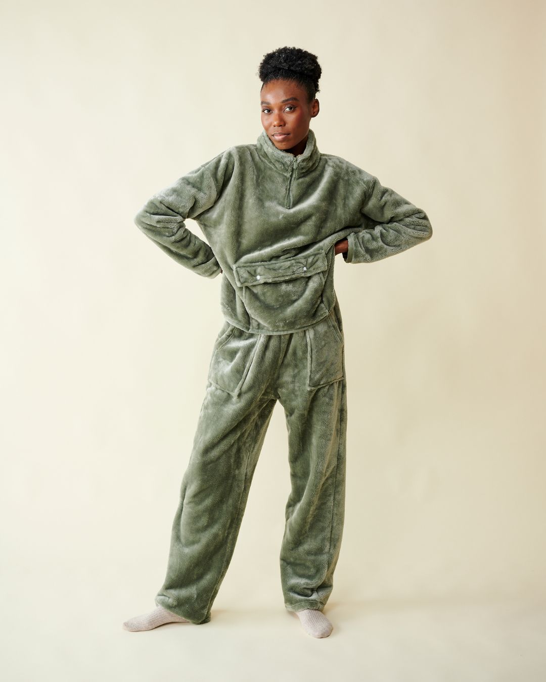 Pyjama polaire vert thumbnail 2