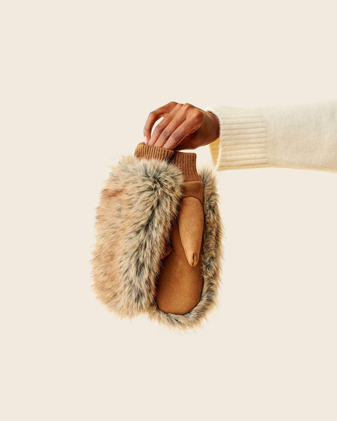 Moufles Fausse fourrure contrastée thumbnail 7