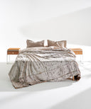 Couvre-lit Fausse fourrure Frisson Naturel marron