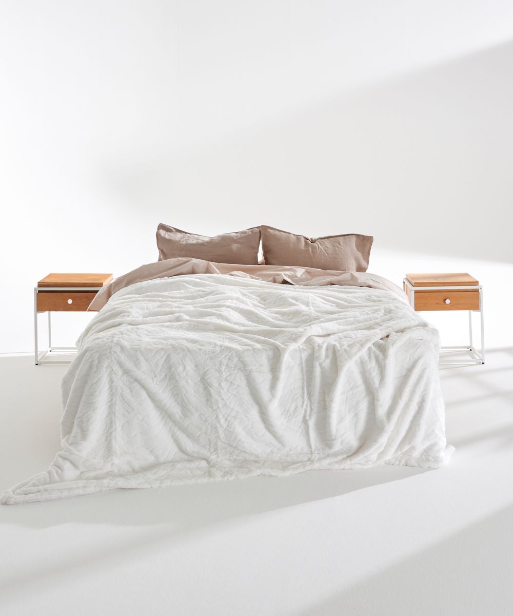 Couvre-Lit Queen Size Ours Blanc thumbnail 1