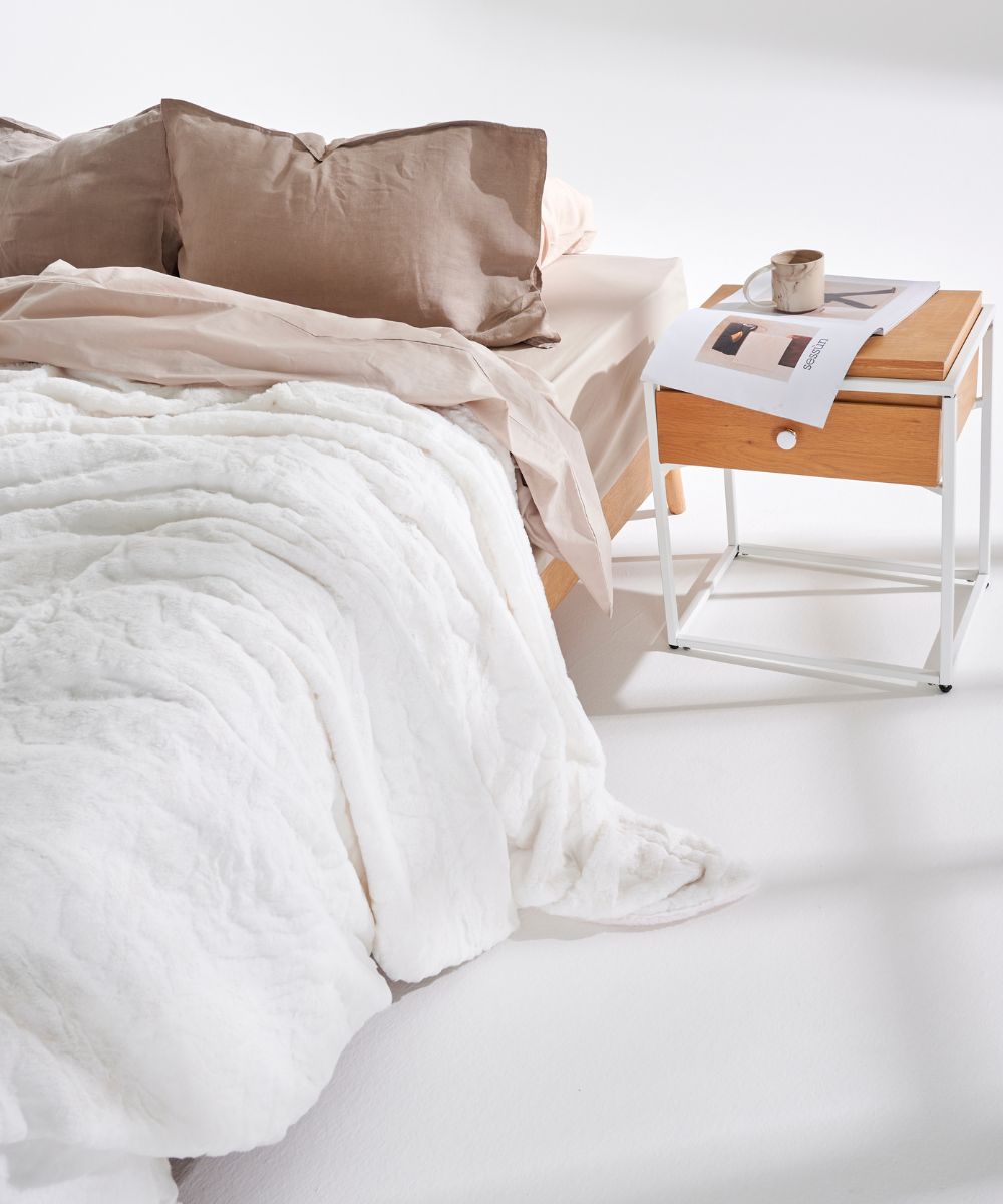 Couvre-Lit Queen Size Ours Blanc thumbnail 2