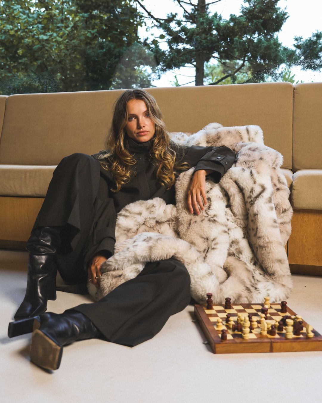 Plaid Fausse fourrure - Léopard des neiges thumbnail 5