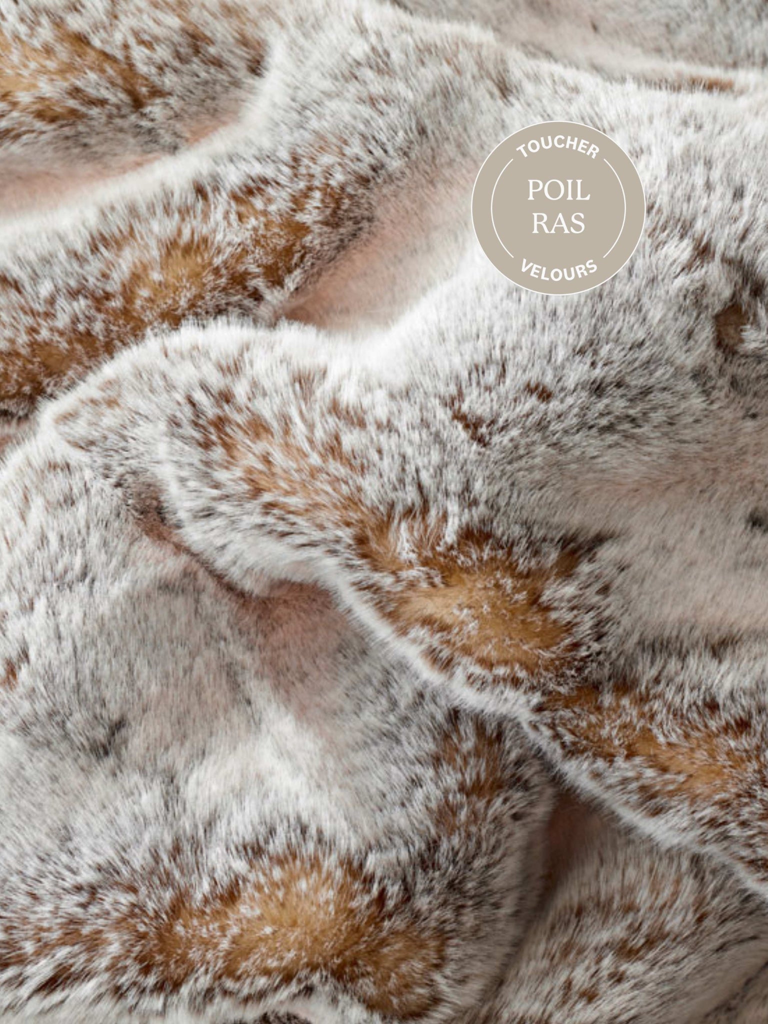 Plaid Fausse fourrure Frisson Naturel marron thumbnail 3