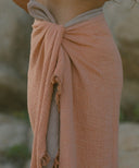 Fouta Gaze de Coton Abricot