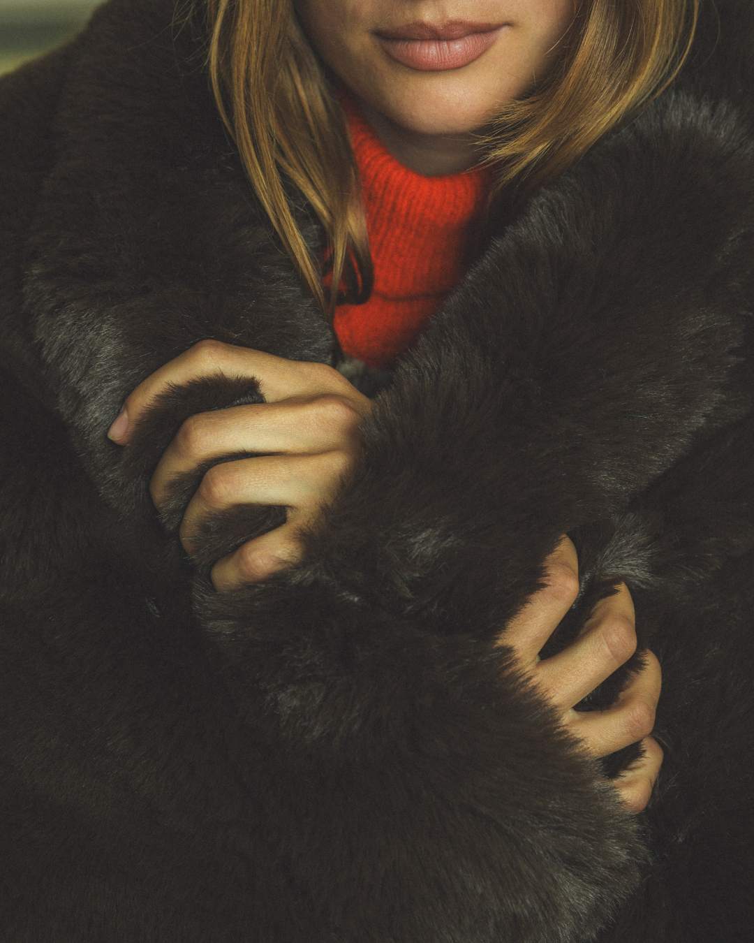 Plaid Fausse fourrure Polar Bear marron thumbnail 5