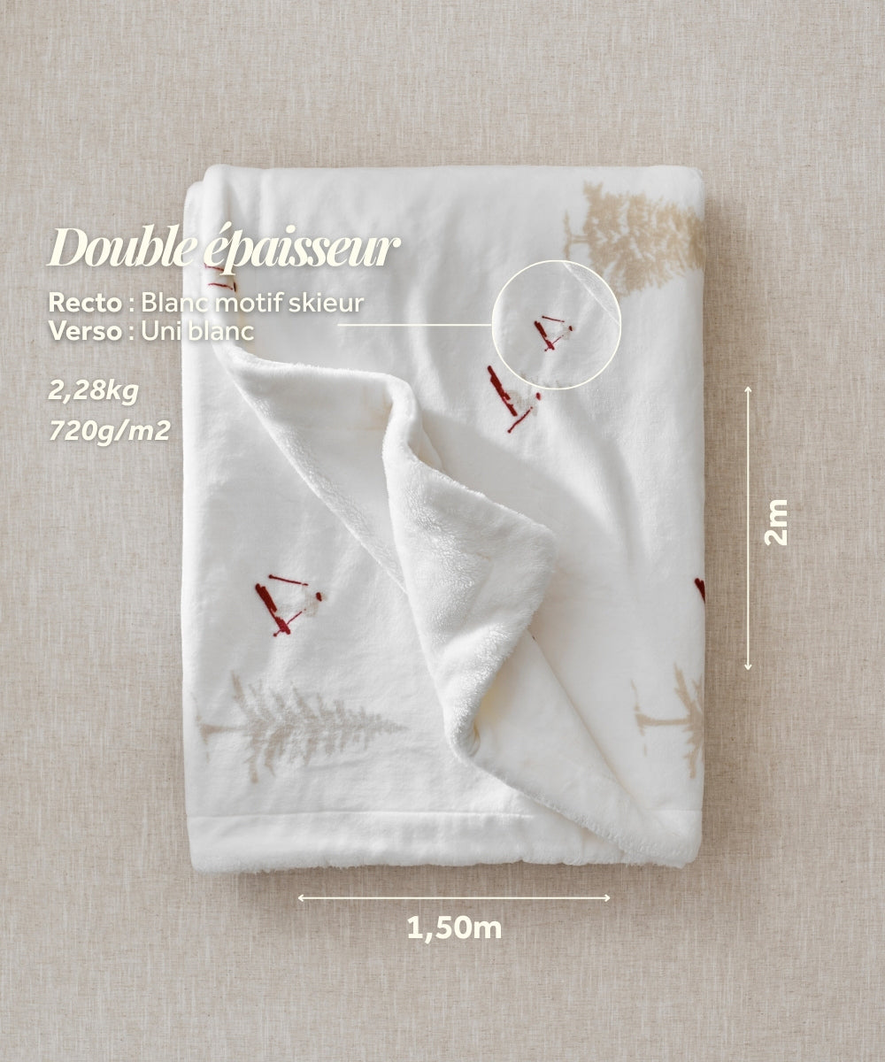 Plaid polaire - Skieurs thumbnail 5