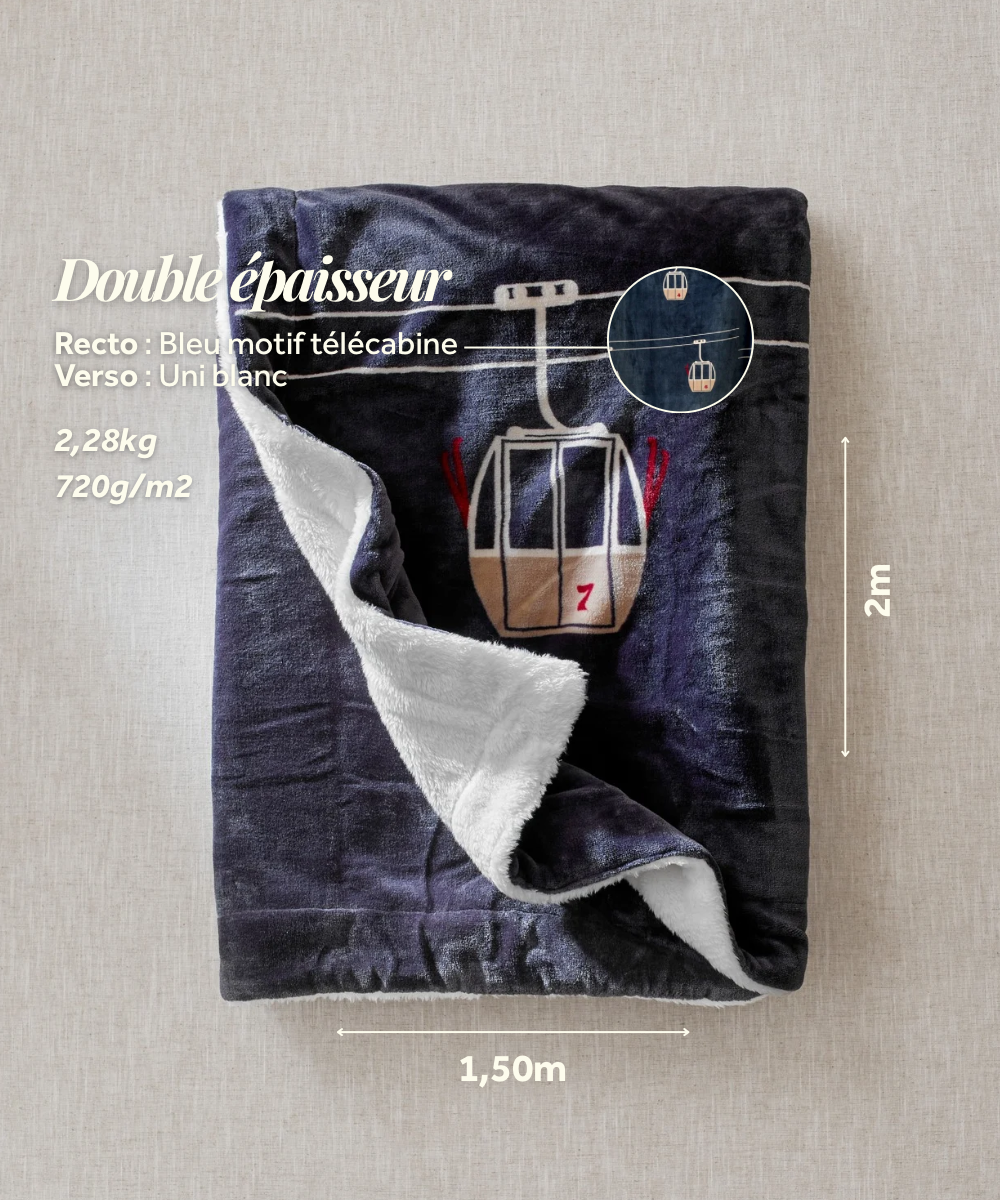 Plaid polaire - Télécabine thumbnail 6