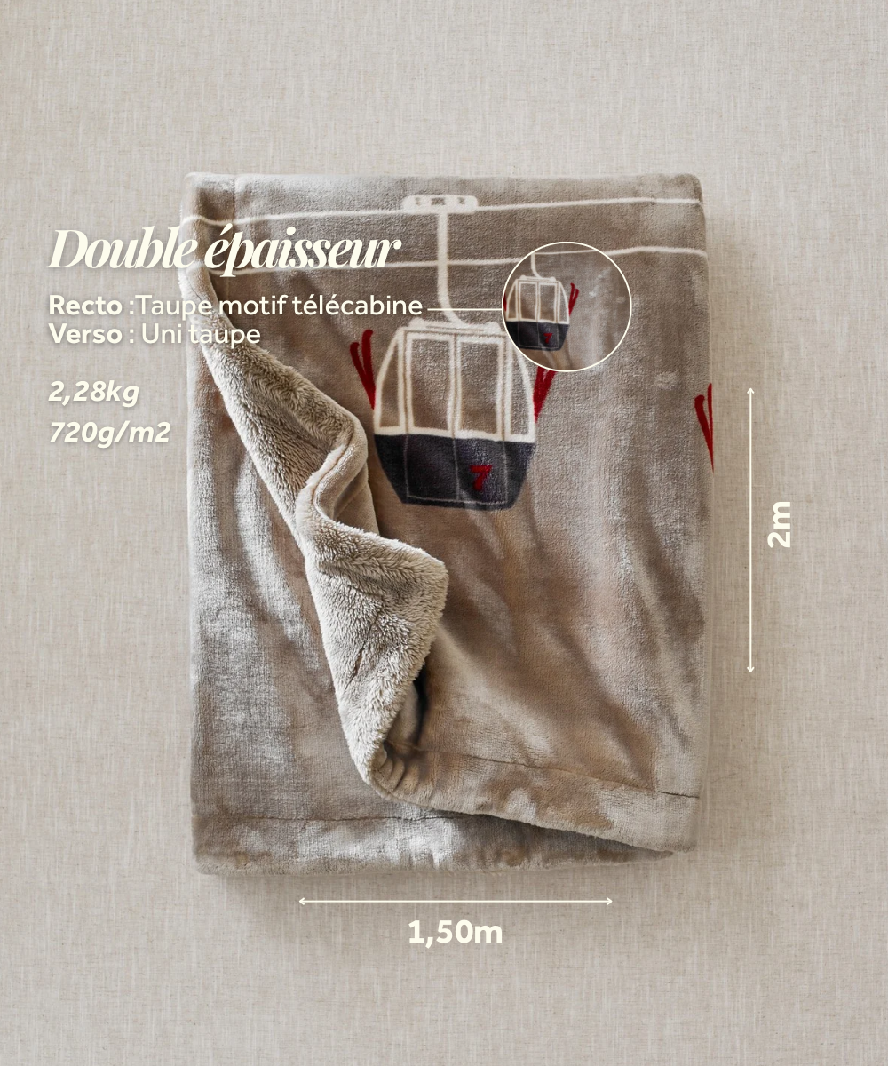 بطانية صوفية - رمادي داكن اللون الرمادي الداكن thumbnail 3