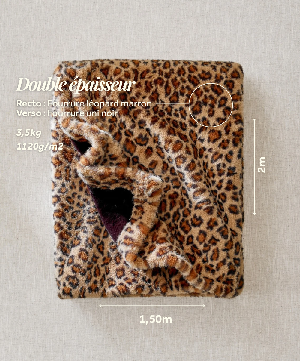 Plaid Fausse Fourrure - Léopard thumbnail 7