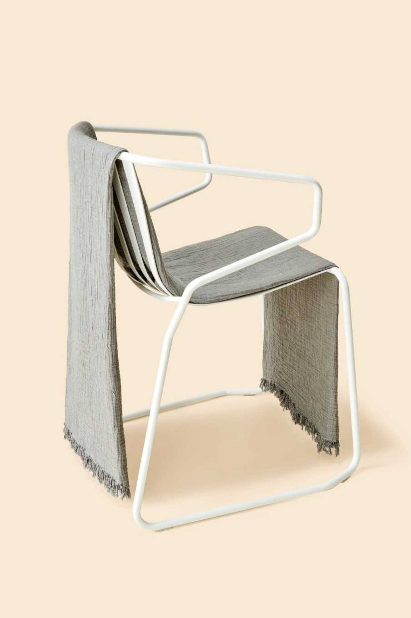 Fouta Gaze de Coton Gris thumbnail 5