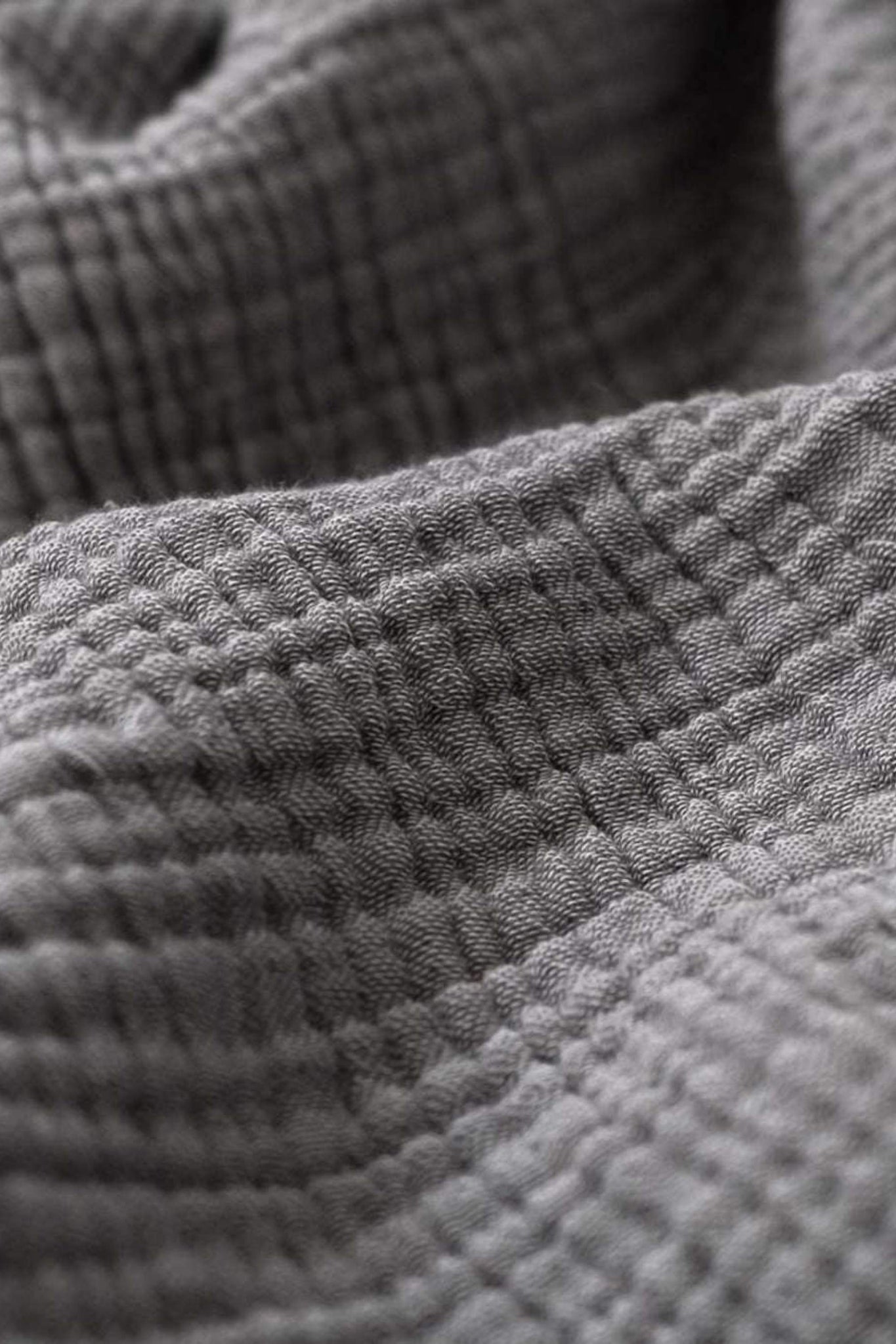 Fouta Gaze de Coton Gris thumbnail 7