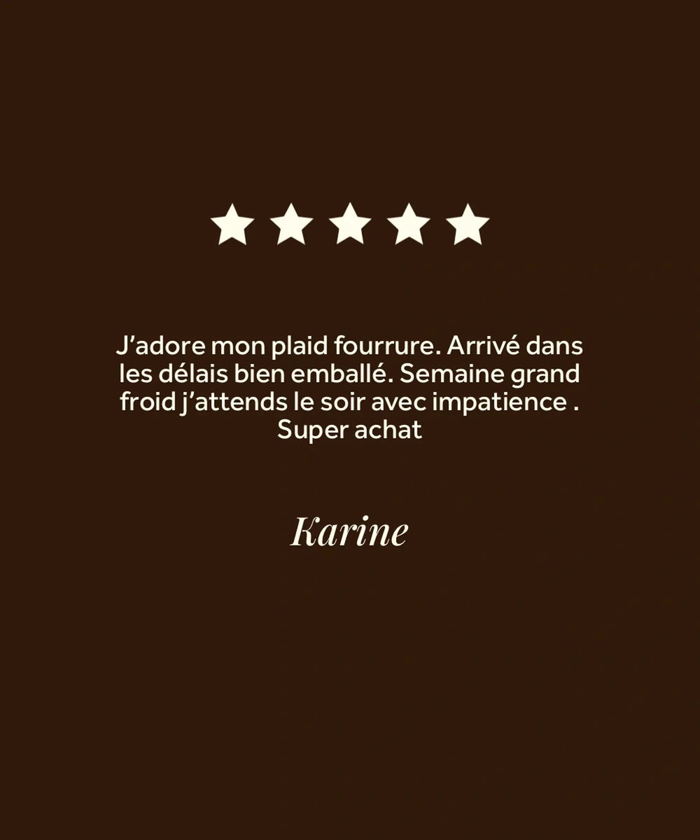 laid fausse fourrure Frisson marron WARO – avis client cinq étoiles