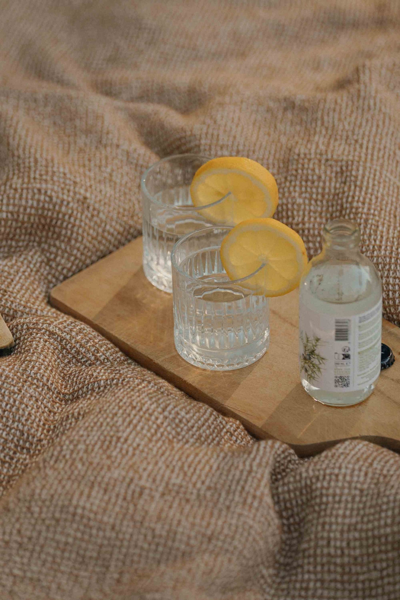 Plaid Maille Gaufrée Laine Camel thumbnail 1