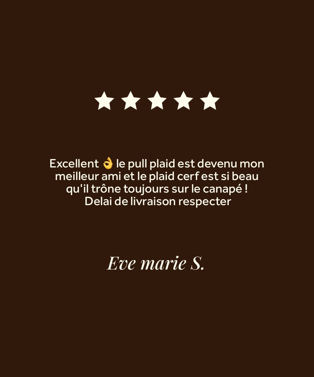 Plaid Polaire - Cerf gris thumbnail 6