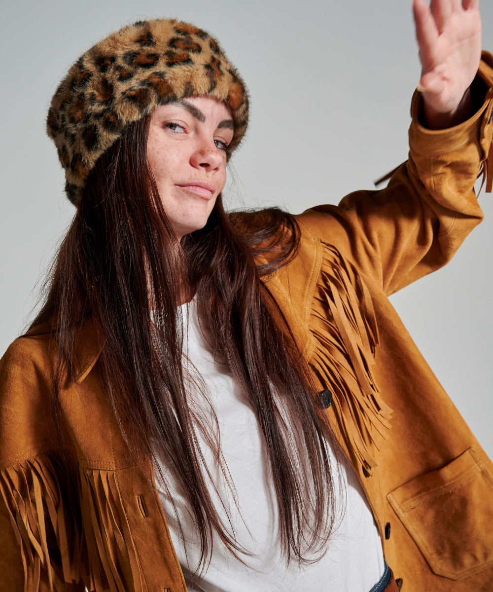 Bandeau Fourrure - Léopard Premium