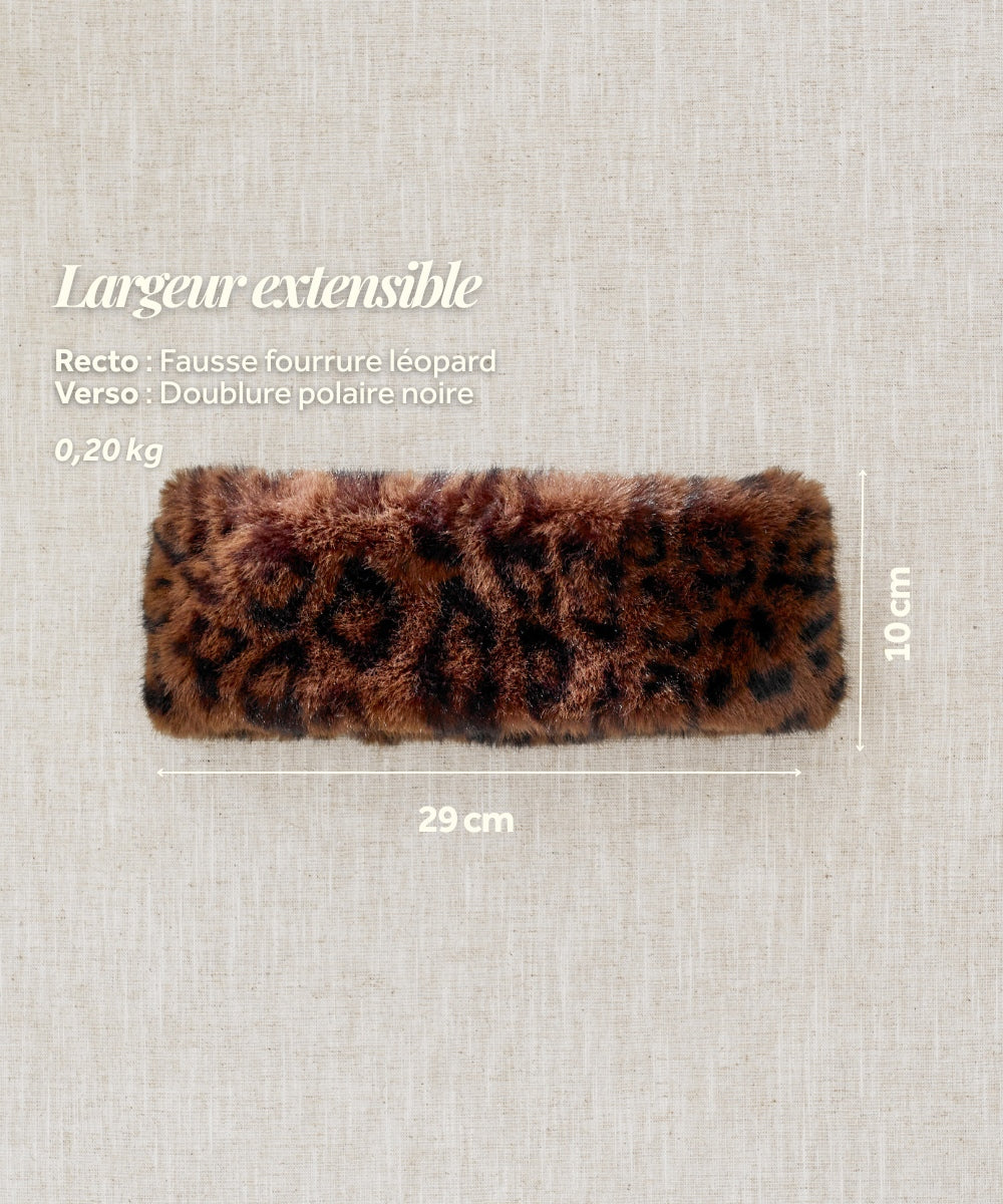 Bandeau Fourrure - Léopard foncé thumbnail 6