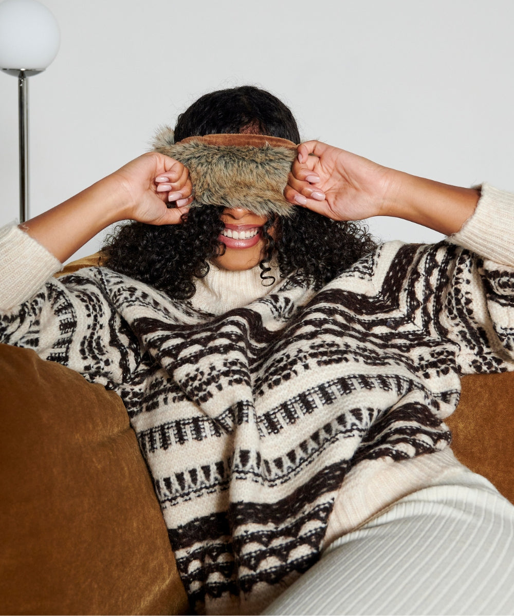 Bandeau Fourrure - Marron contrasté thumbnail 3