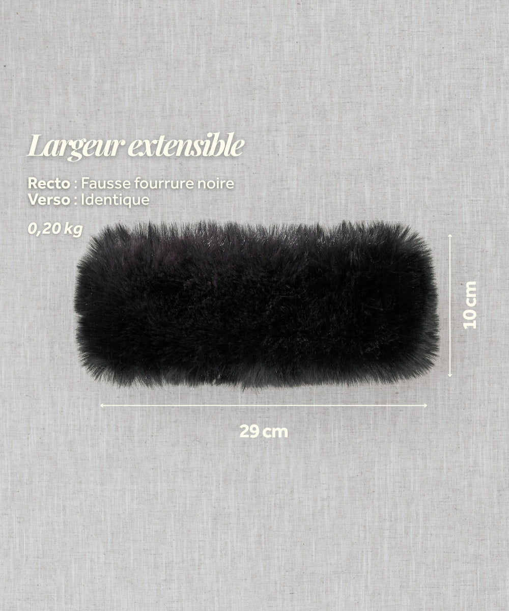 Bandeau Fourrure - Noir thumbnail 5