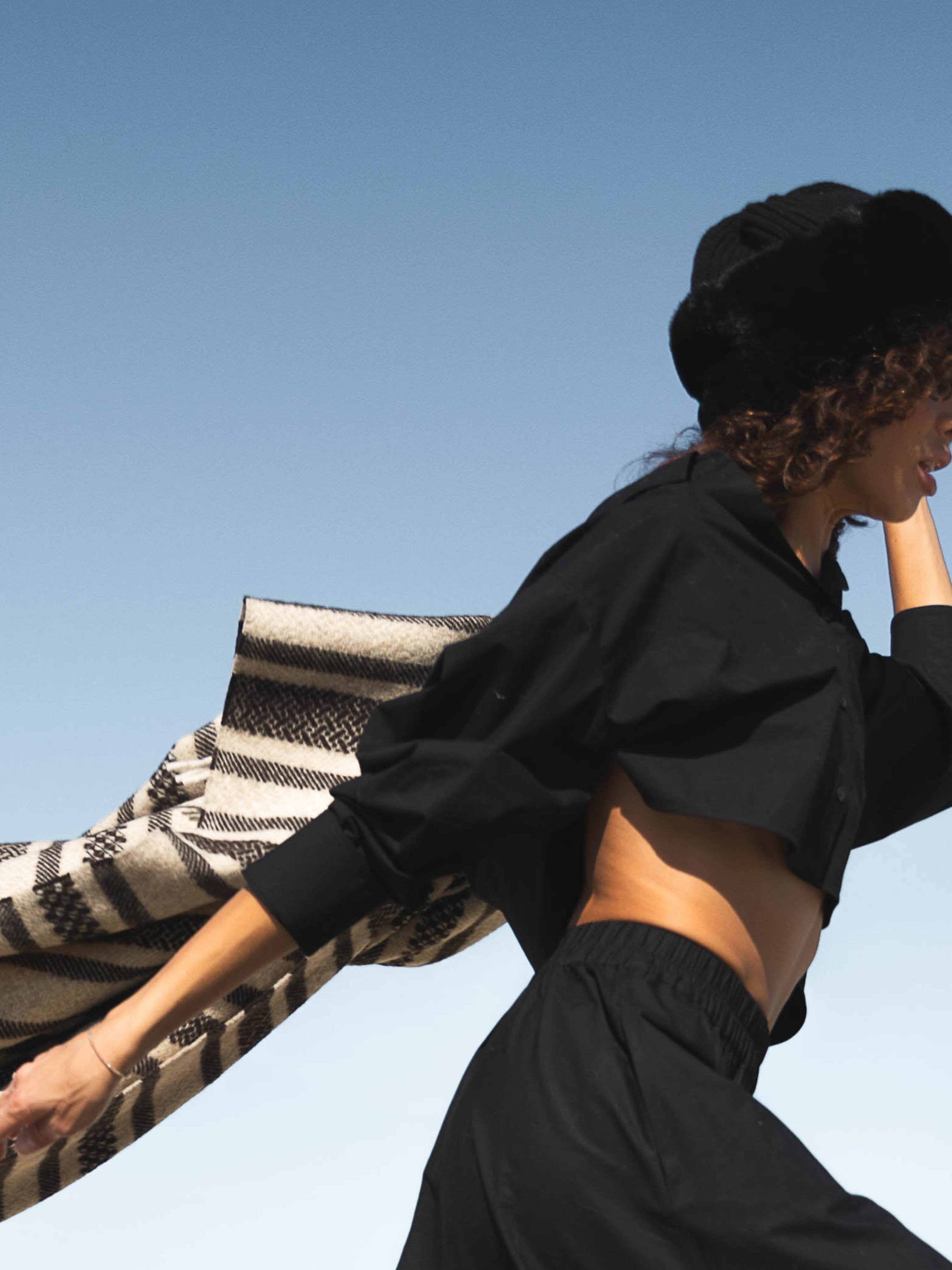 Plaid Laine Erik Noir de Velay