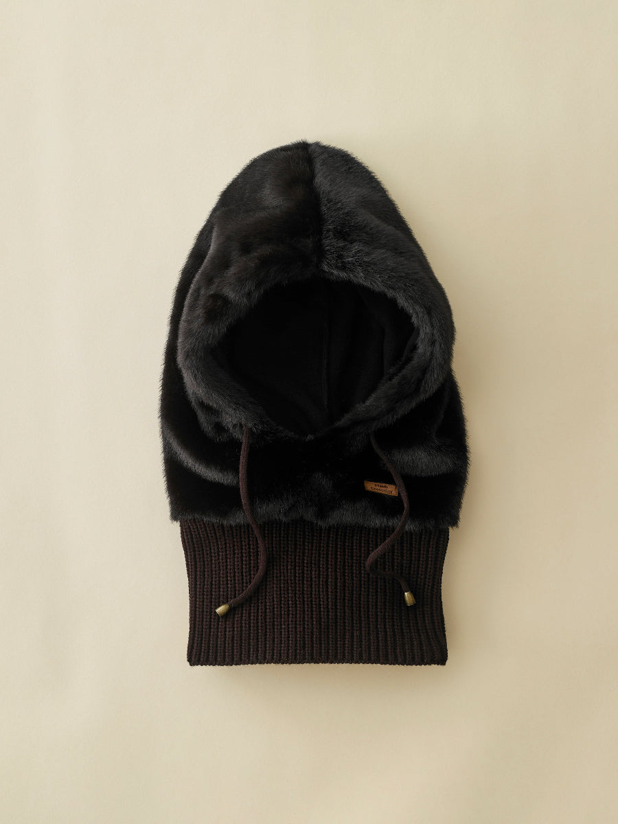 Cagoule Fausse fourrure - Noir thumbnail 5