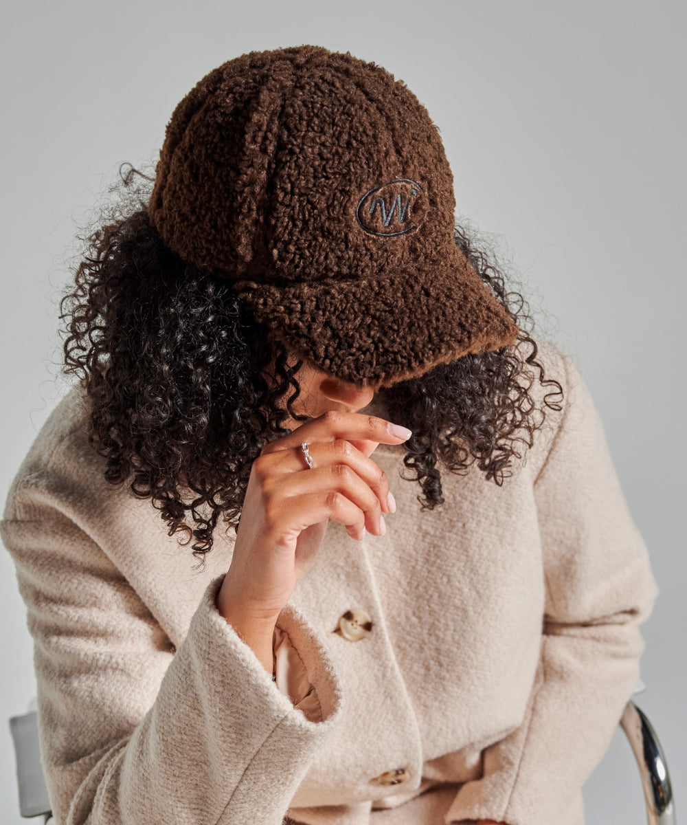 Casquette bouclette marron thumbnail 4