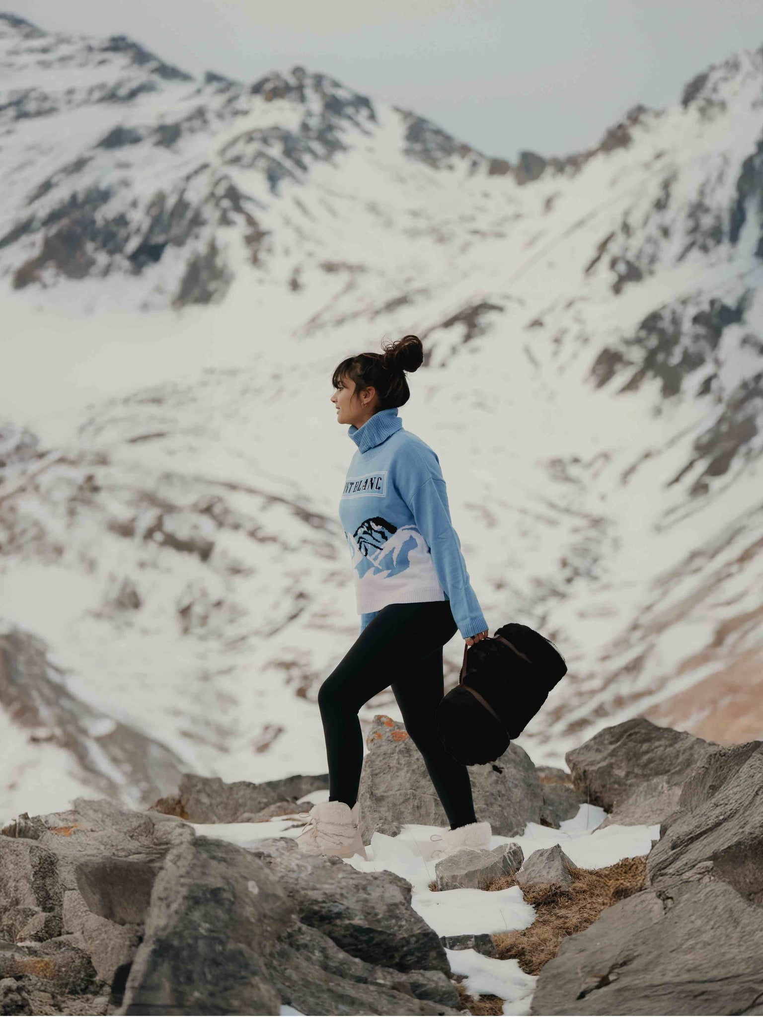 Plaid Cosy Bicolore Charbon - Noir thumbnail 2