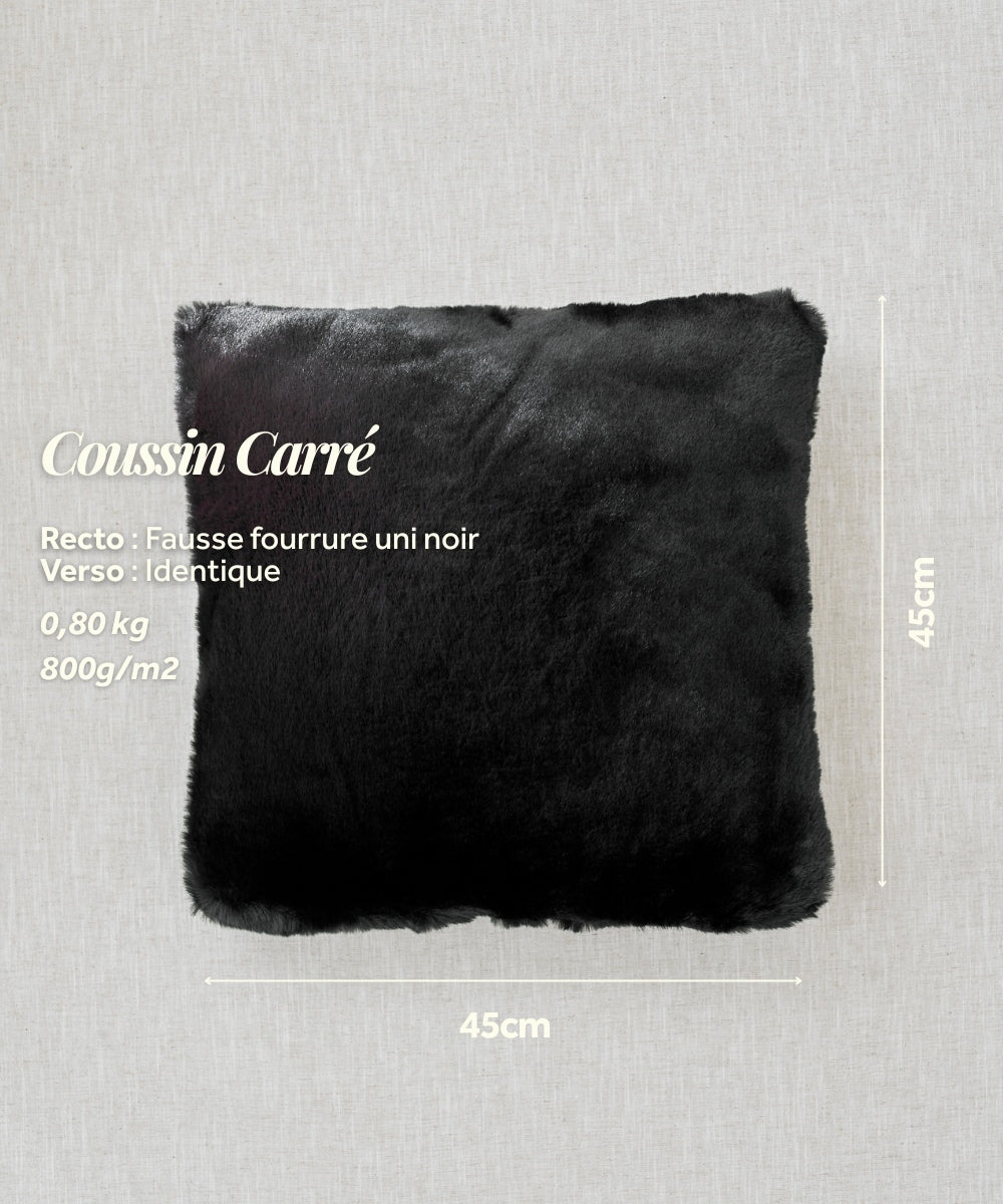 وسادة من الفرو الصناعي - بانتير نوار thumbnail 3
