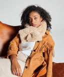 echarpe bouclette teddy beige