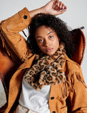 echarpe fourrure leopard premium
