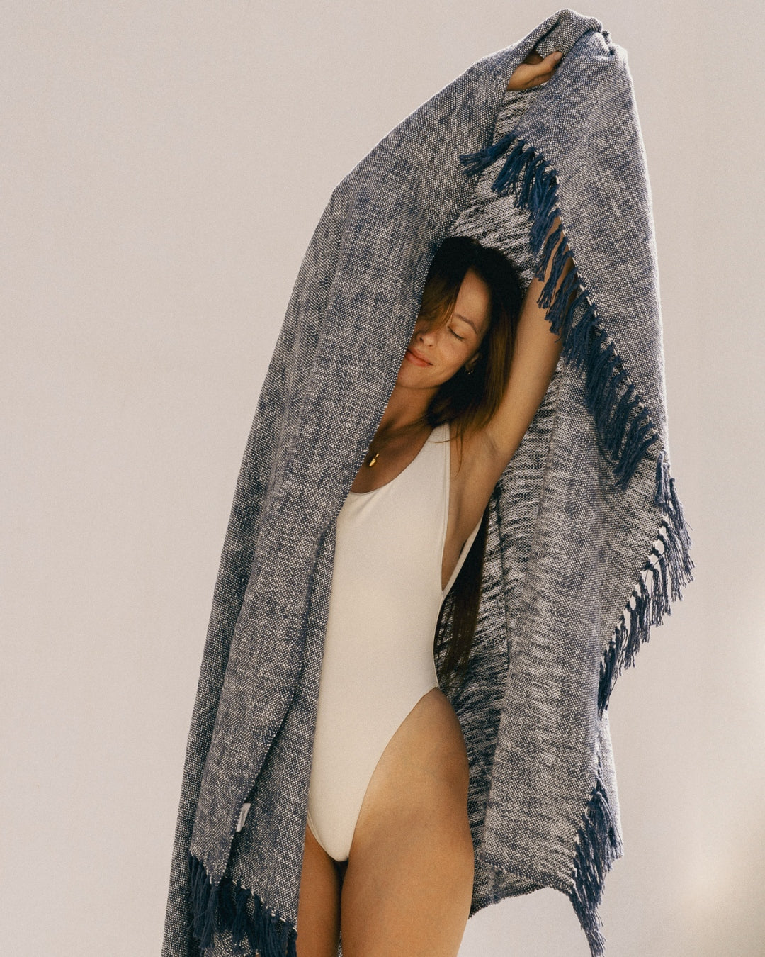 Fouta en Coton Indigo thumbnail 3