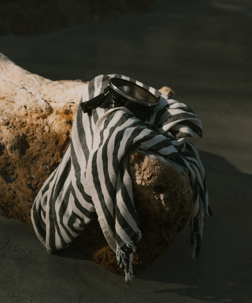 Fouta Rayée Grise thumbnail 5