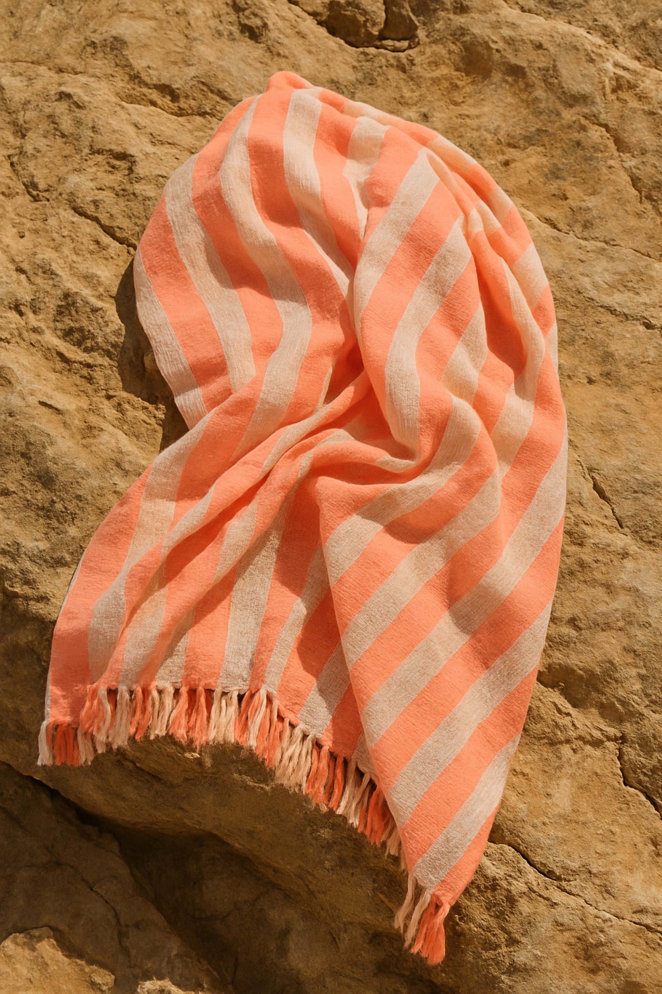 Fouta Rayée Orange thumbnail 4