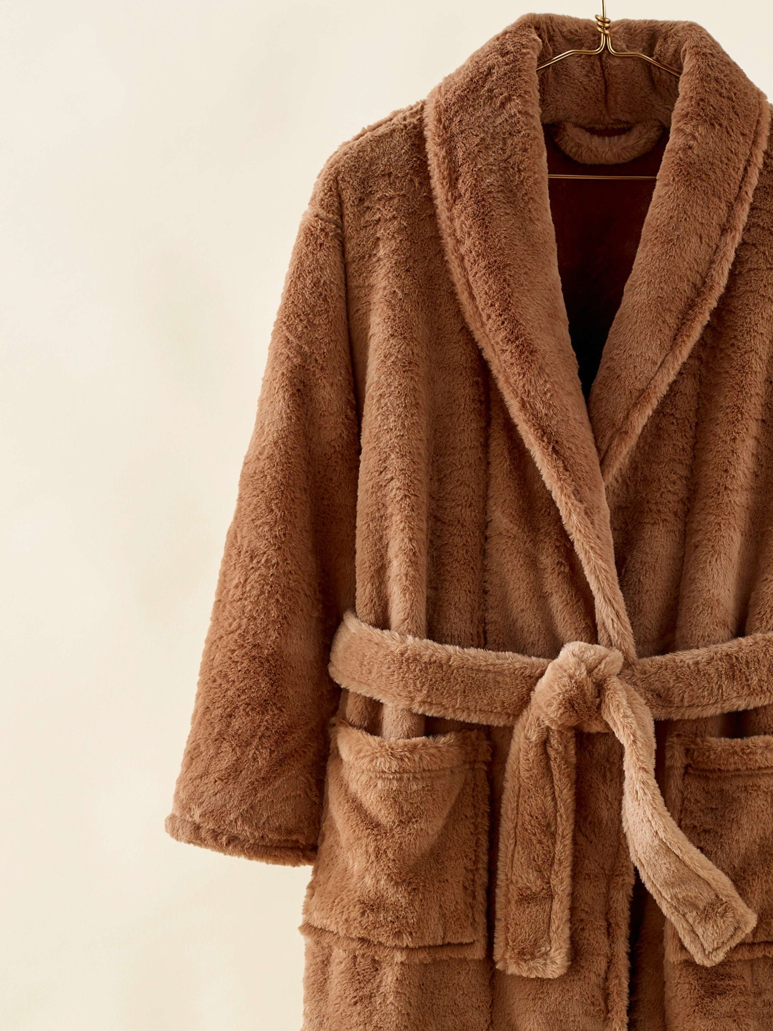 Peignoir Hôtel - fausse fourrure Camel thumbnail 7