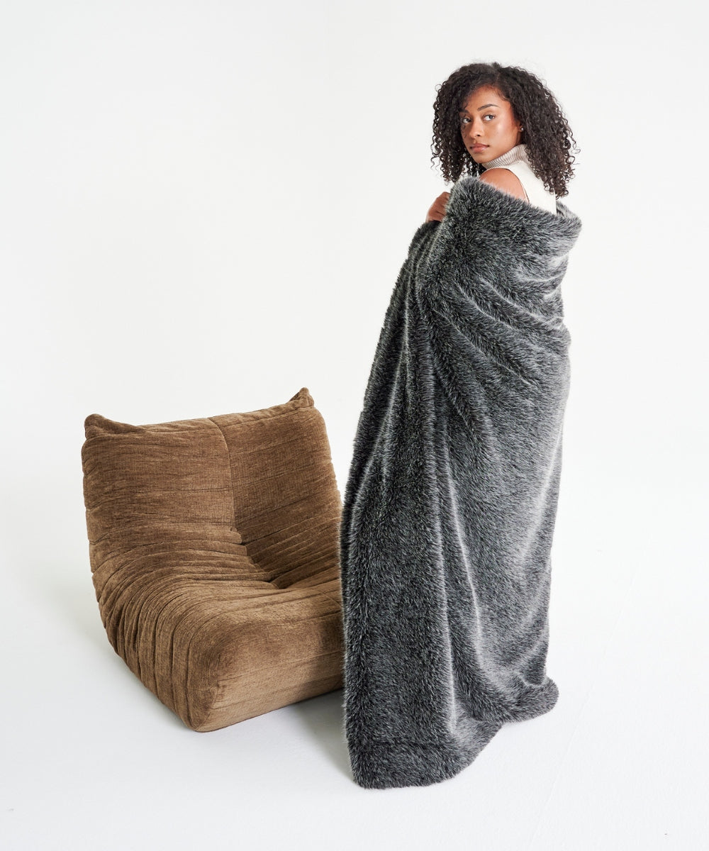 Plaid Fausse Fourrure - Stark thumbnail 2