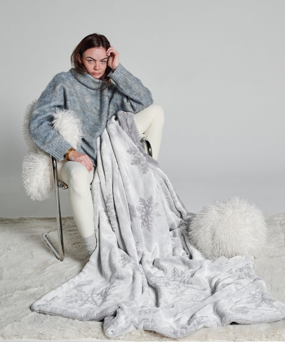 Plaid polaire - Snowflakes thumbnail 2