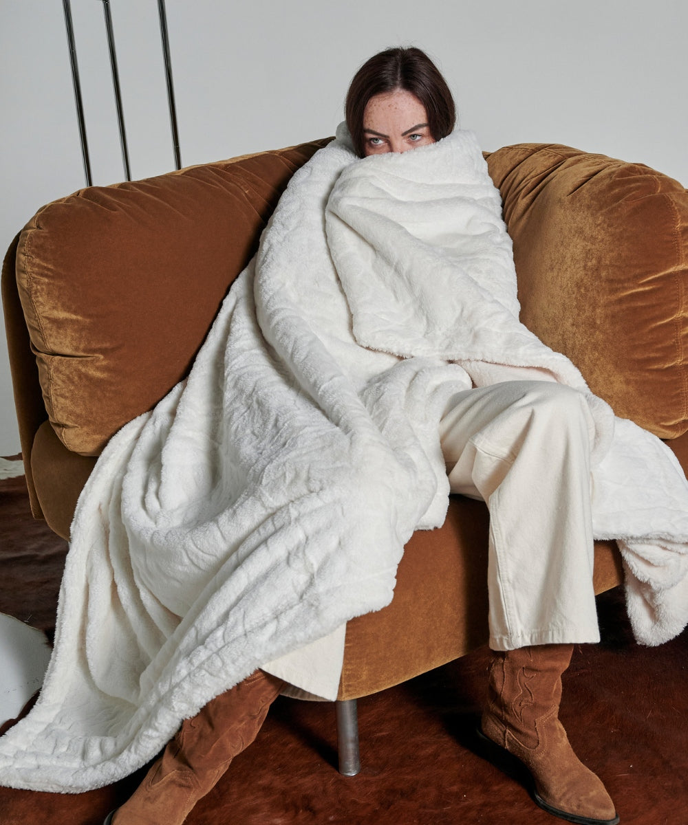 Plaid Ours Polaire blanc