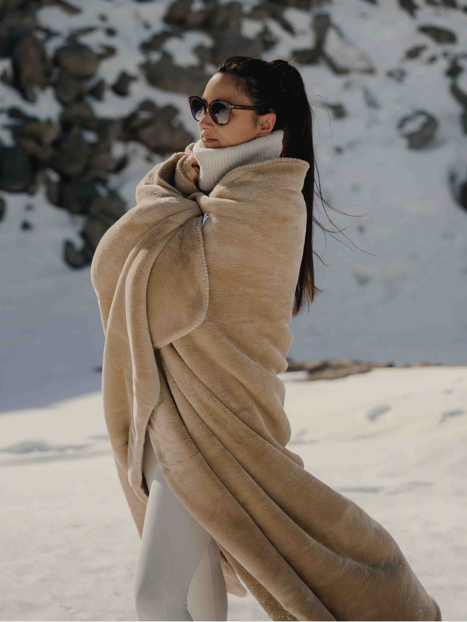 Plaid Cosy Monochrome beige thumbnail 2