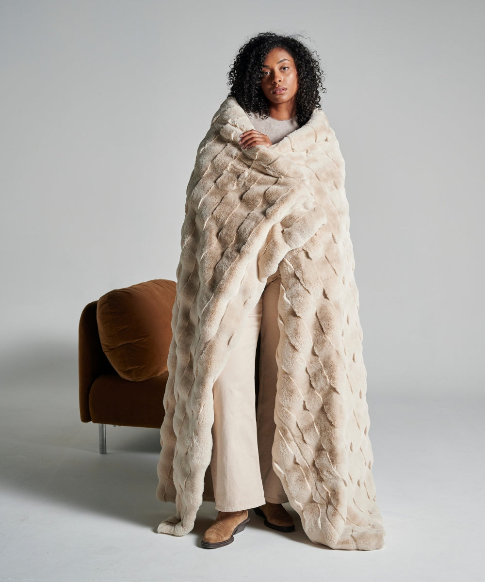 Plaid Fausse Fourrure - Dune