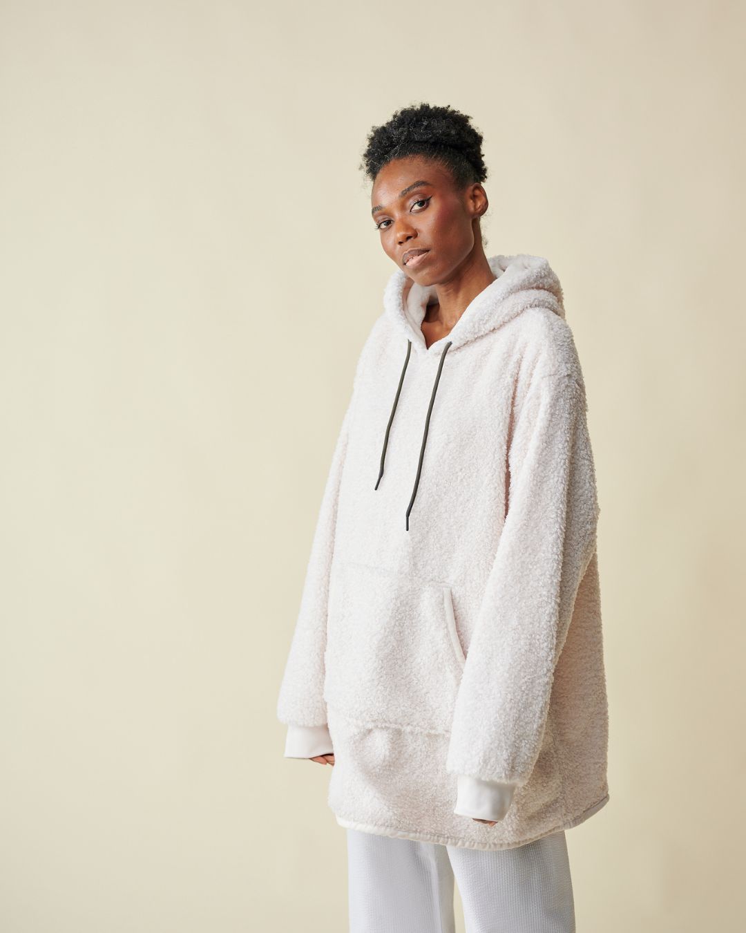 Pull Plaid - Chill Teddy Crème thumbnail 1