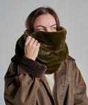 tour de cou fourrure kaki